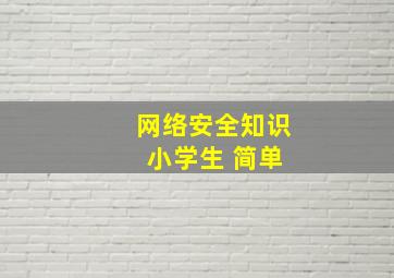 网络安全知识 小学生 简单